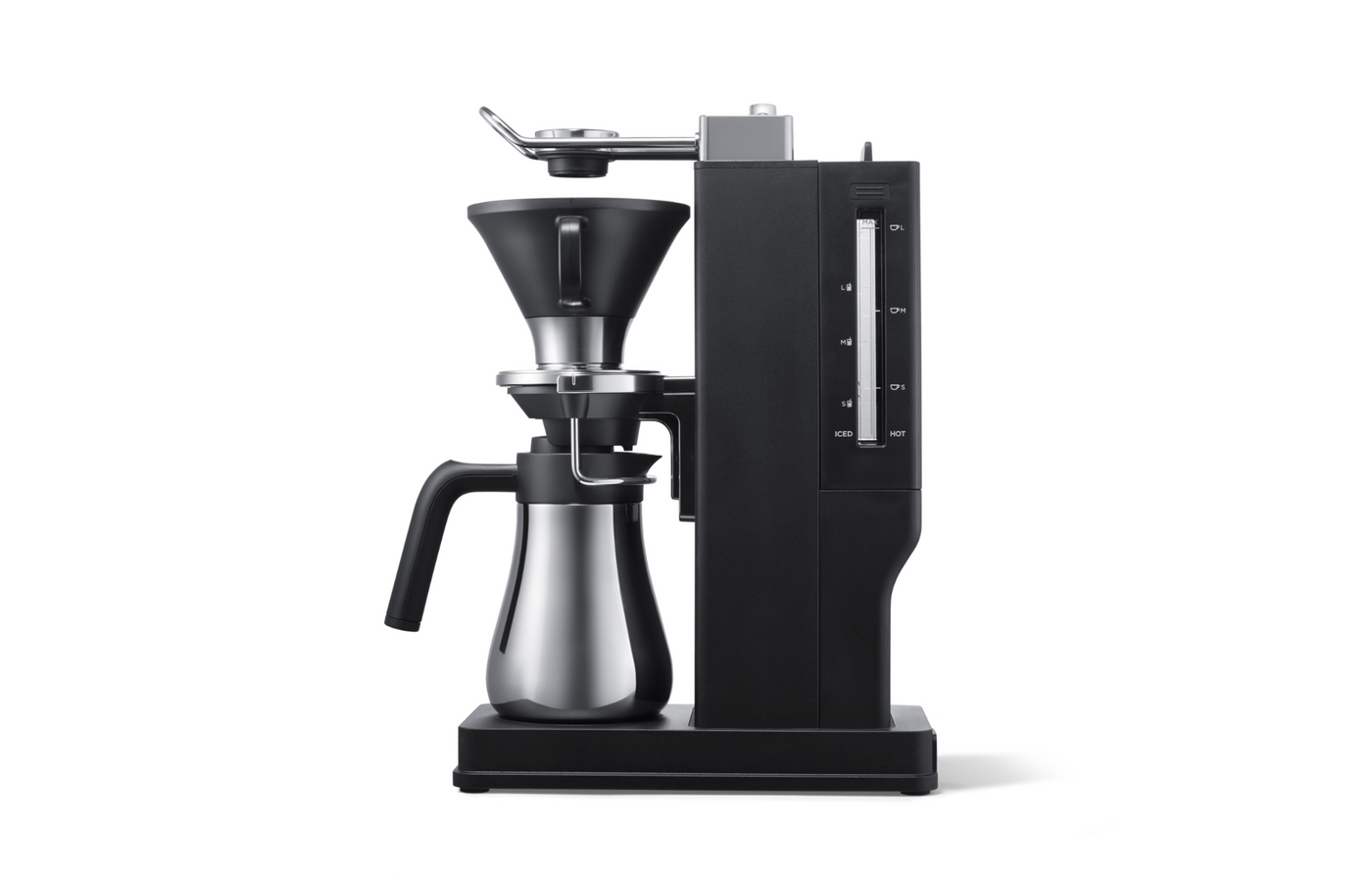 BALMUDA The Brew in matte black with a polished stainless steel carafe